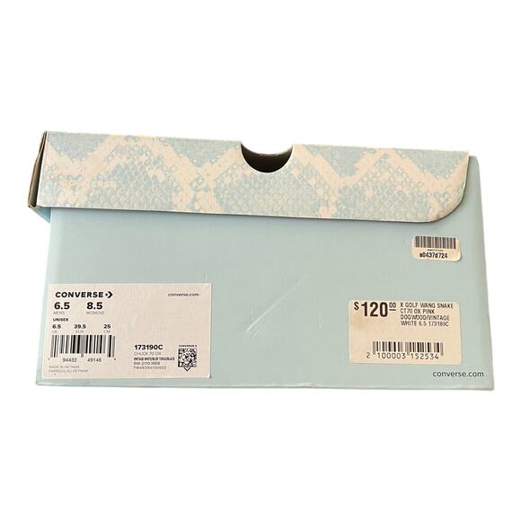 NEW Converse X GOLF WANG Chuck Taylor 70 Snake White/Blue 173190C W 8.5 M 6.5 - Picture 11 of 11